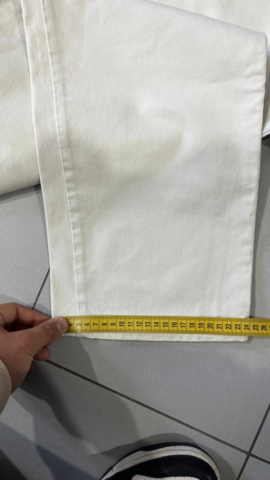 Denim Jeans Baggy Fit Bianco / Panna (XXL)