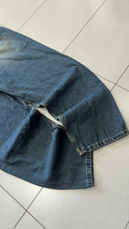 Denim Jeans Baggy Fit Washed - Lavaggio Sabbiato Scuro (L)