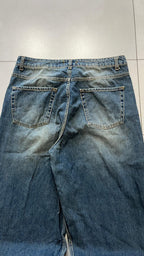 Denim Jeans Baggy Fit Washed - Lavaggio Sabbiato Scuro (L)