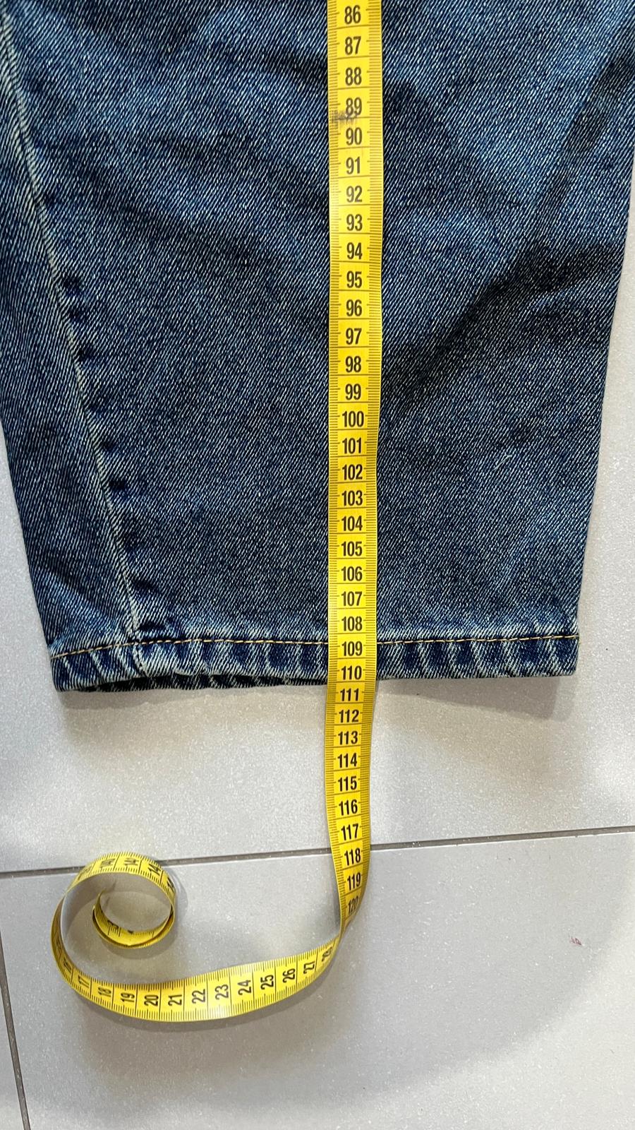 Denim Jeans Baggy Fit Washed - Lavaggio Sabbiato Scuro (L)