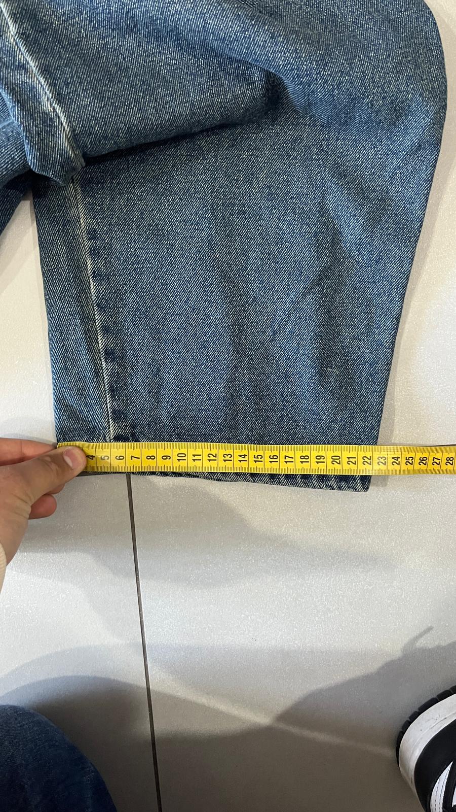 Denim Jeans Baggy Fit Washed - Lavaggio Sabbiato Scuro (L)