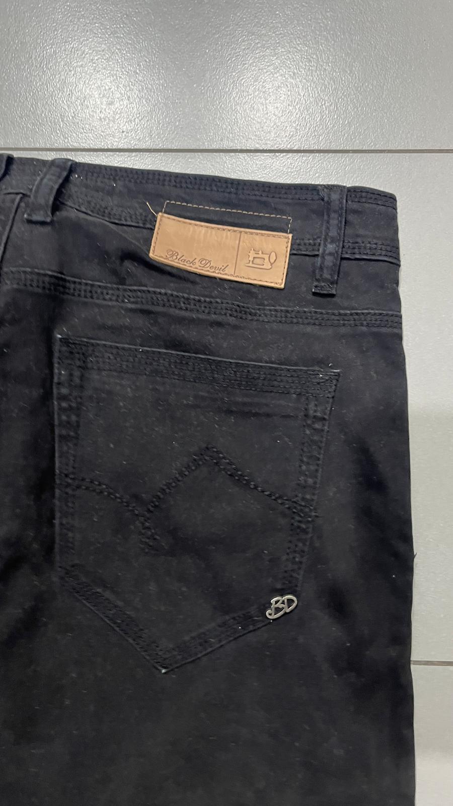 Denim Jeans Black Straight Fit Black Devil (XL)