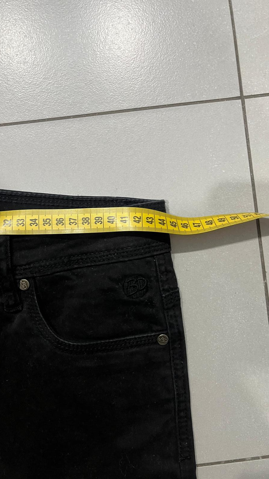 Denim Jeans Black Straight Fit Black Devil (XL)