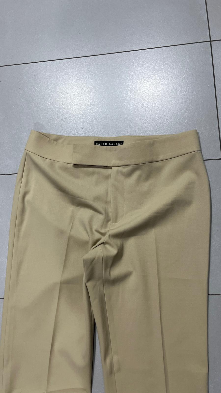 Pantaloni Classici Ralph Lauren Beige con Piega Centrale (L) da Donna