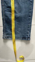 Denim Jeans Wrangler Washed Dark Blue Straight Fit (L)