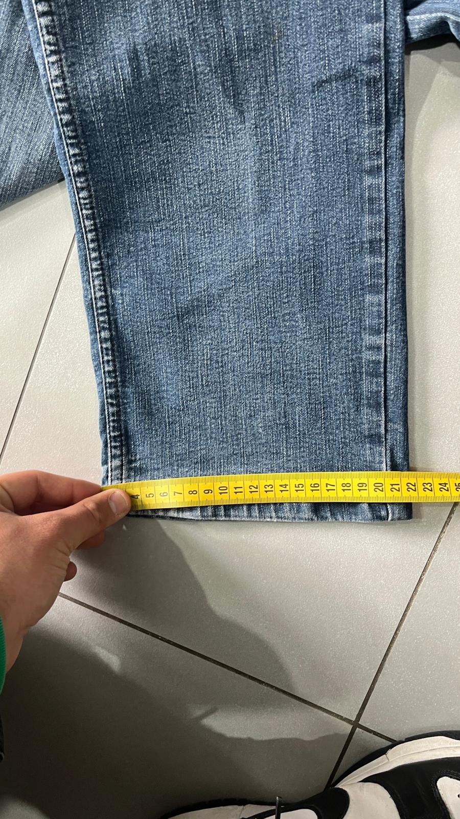 Denim Jeans Wrangler Washed Dark Blue Straight Fit (L)