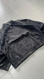 Ralph Lauren Harrington Jacket Black Red Pony Boxy Fit Oversize (L)