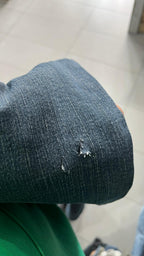 Denim Jeans Wrangler Washed Dark Blue Straight Fit (L)
