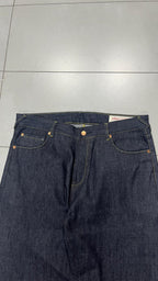 Raw Denim Jeans Evisu Embroidered Baggy Fit (XL)