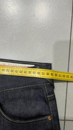 Raw Denim Jeans Evisu Embroidered Baggy Fit (XL)