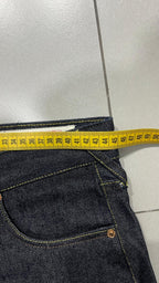 Raw Denim Jeans Evisu Embroidered Particular Model Baggy Fit (M)