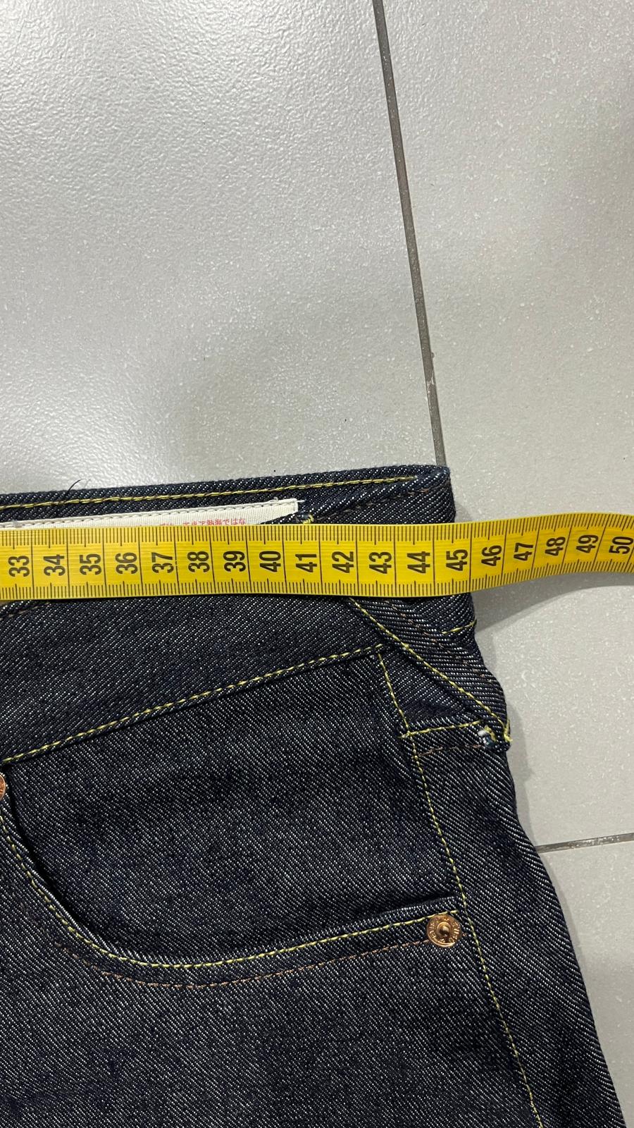 Raw Denim Jeans Evisu Embroidered Particular Model Baggy Fit (M)