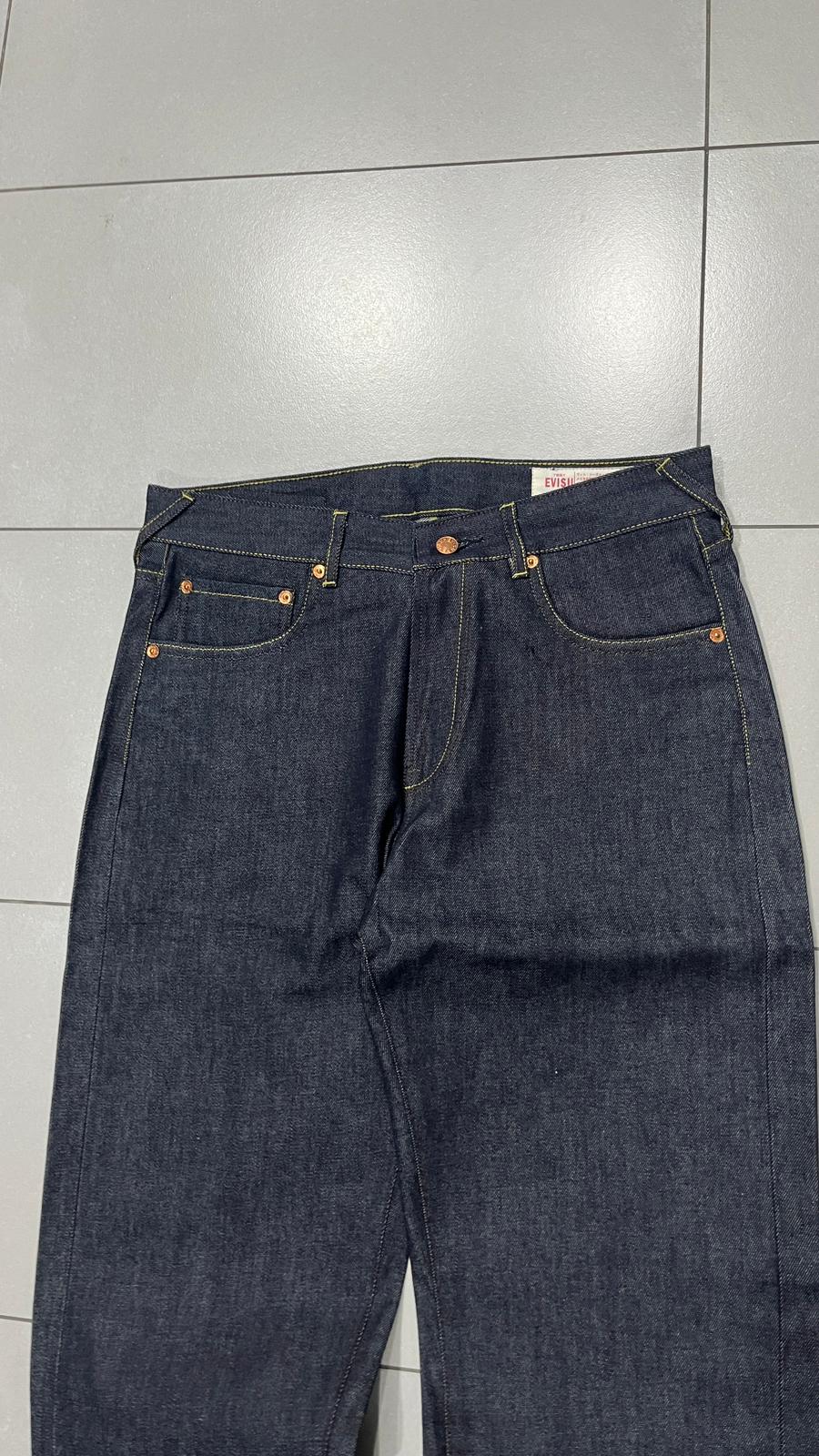 Raw Denim Jeans Evisu Emboroidered Big Logo Baggy fit (M)
