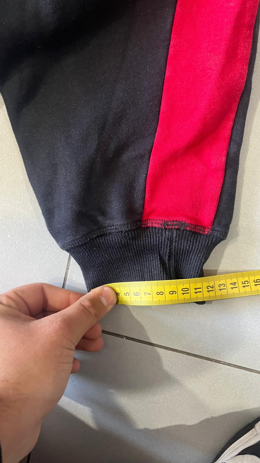Pantatuta Slim Fit Sean John Nero e Rosso Hip-Hop Style (XL)