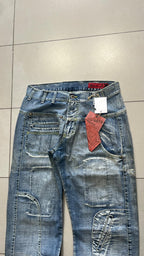 Denim Jeans Particular Embroidered Baggy Fit (M)
