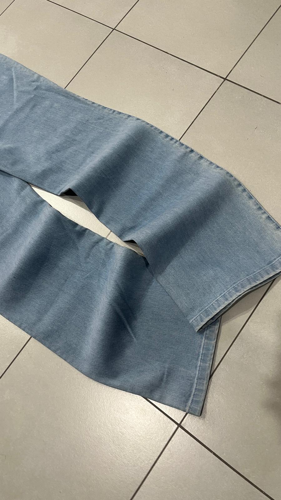Denim Jeans Bootcut Embroidered Vintage Light Blue (S)