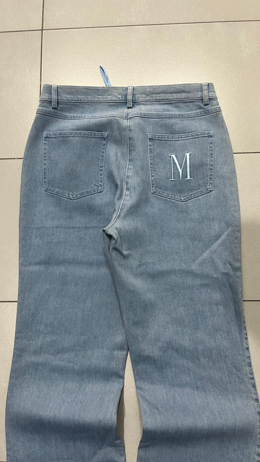 Denim Jeans Bootcut Embroidered Vintage Light Blue (S)