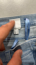 Denim Jeans Bootcut Embroidered Vintage Light Blue (S)