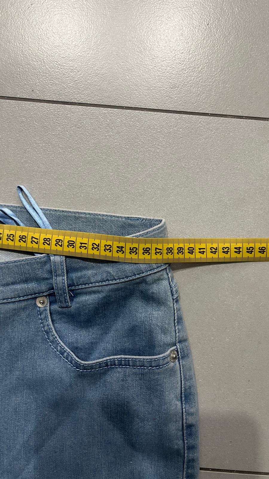 Denim Jeans Bootcut Embroidered Vintage Light Blue (S)