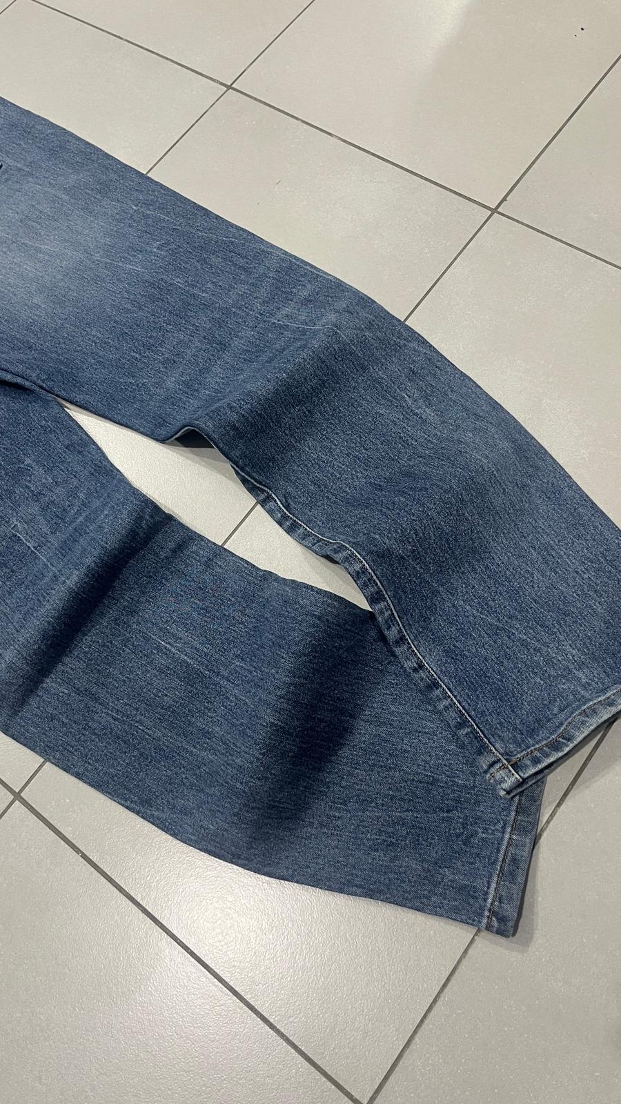 Denim Jeans Wrangler Straight Fit Vintage Blu (L)