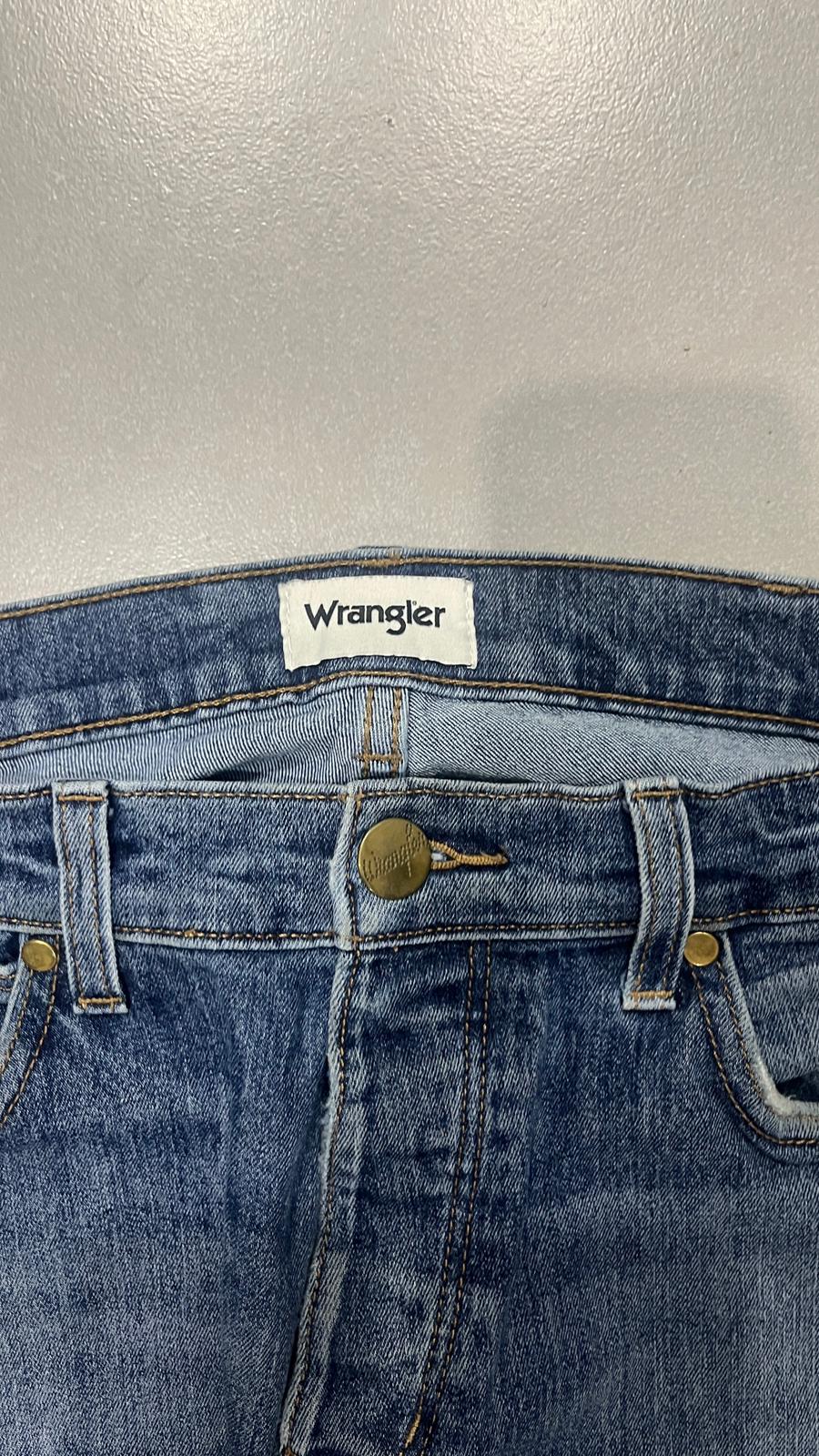 Denim Jeans Wrangler Straight Fit Vintage Blu (L)