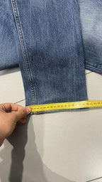 Denim Jeans Wrangler Straight Fit Vintage Blu (L)