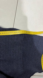Knit Sweater 80s 90s Dark Blue - Maglione Vintage Boxy Fit (XXL)