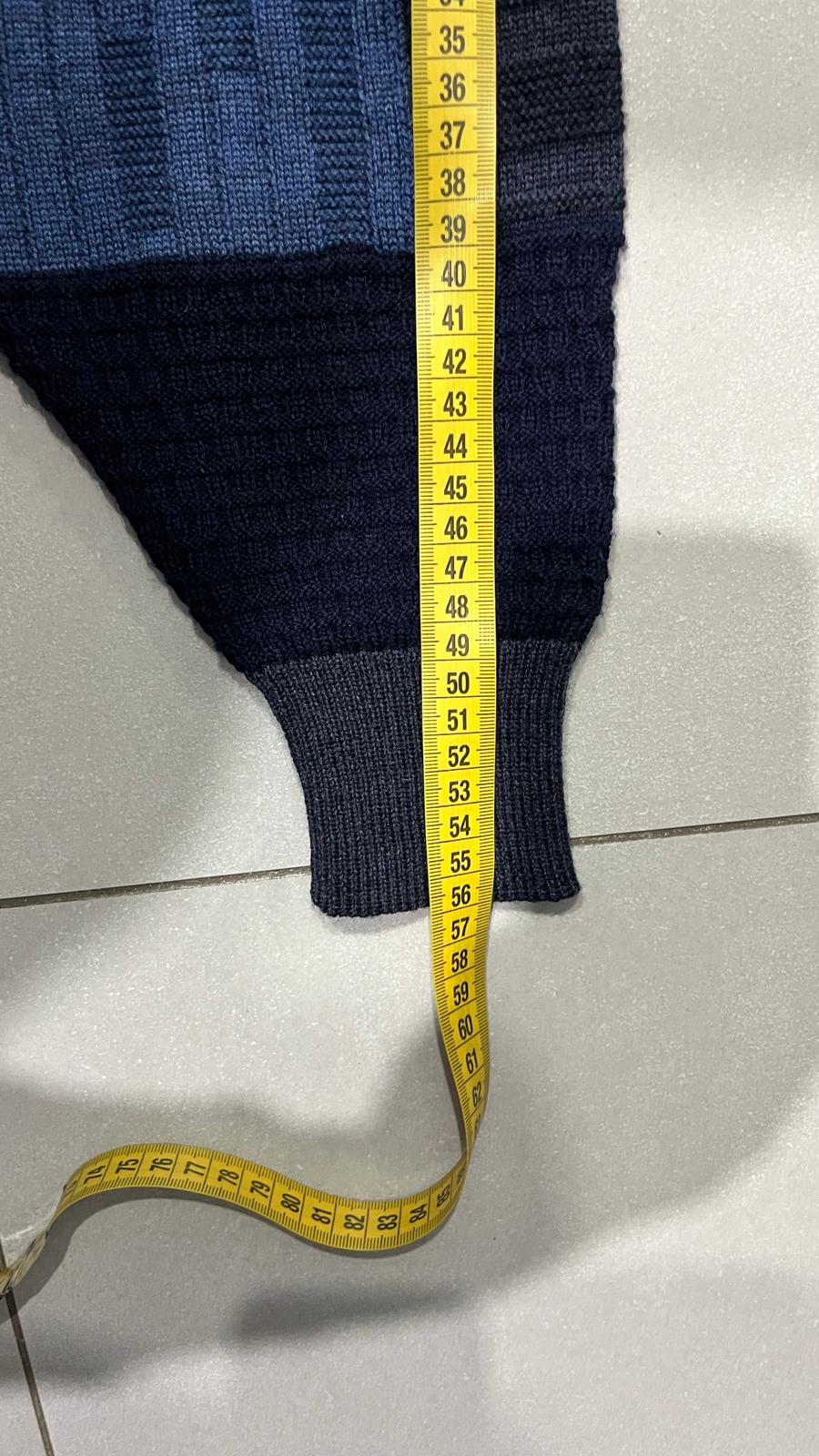 Knit Sweater 80s 90s Dark Blue - Maglione Vintage Boxy Fit (XXL)