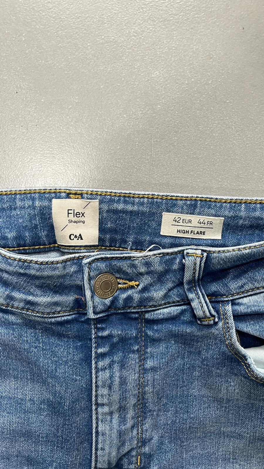 Denim Jeans Flare C&A Washed - Jeans Svasati (M)