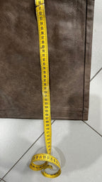 Leather Pants Super Baggy Fit Brown Hip-Hop Jeans (M)