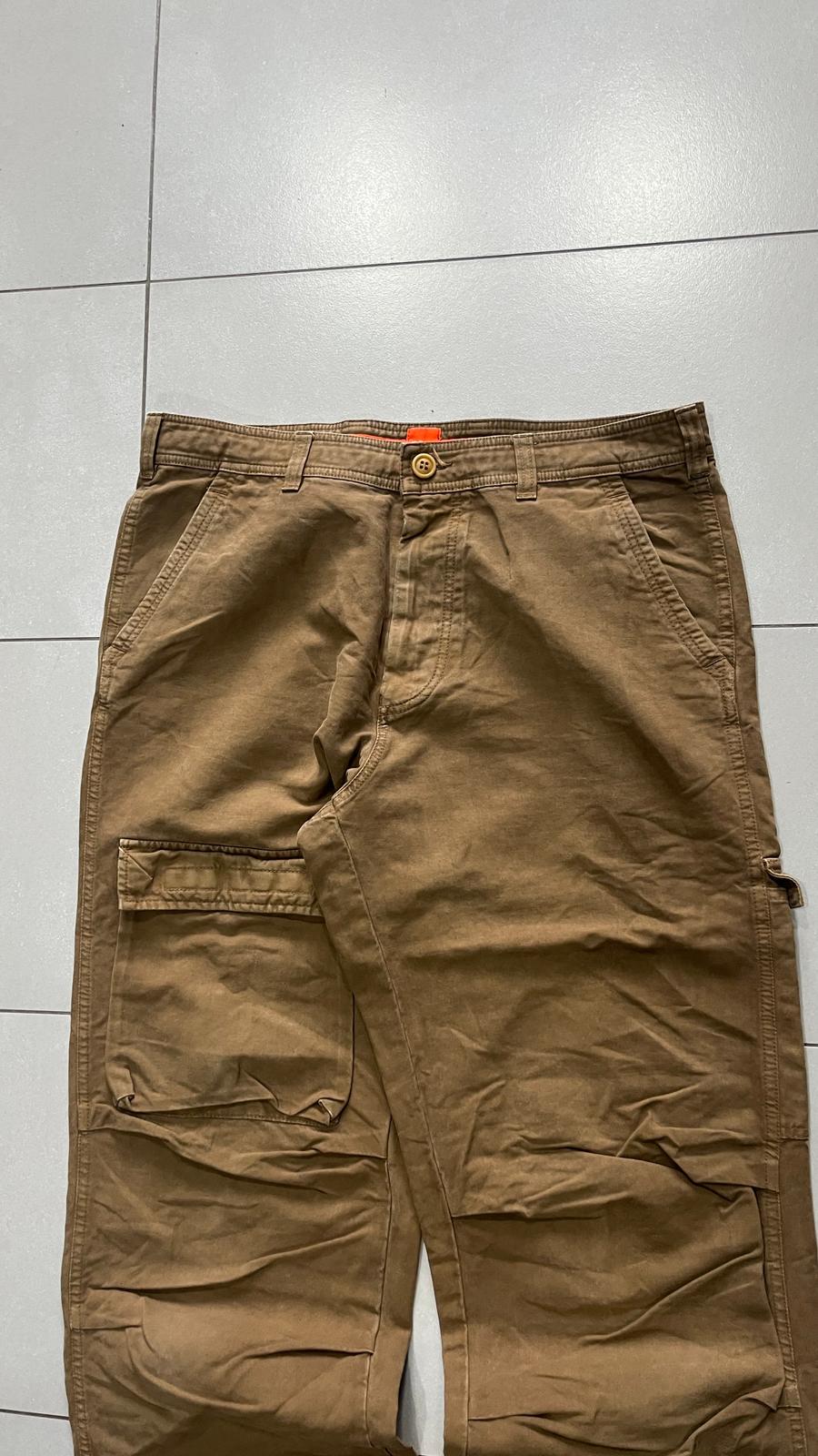 Baggy Pants Hugo Boss Vintage Beige / Brown Hip-Hop (L)