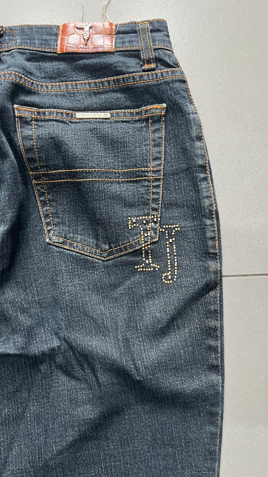 Denim Jeans Trussardi Particular Straight / Slim Fit Blu Navy (XS)