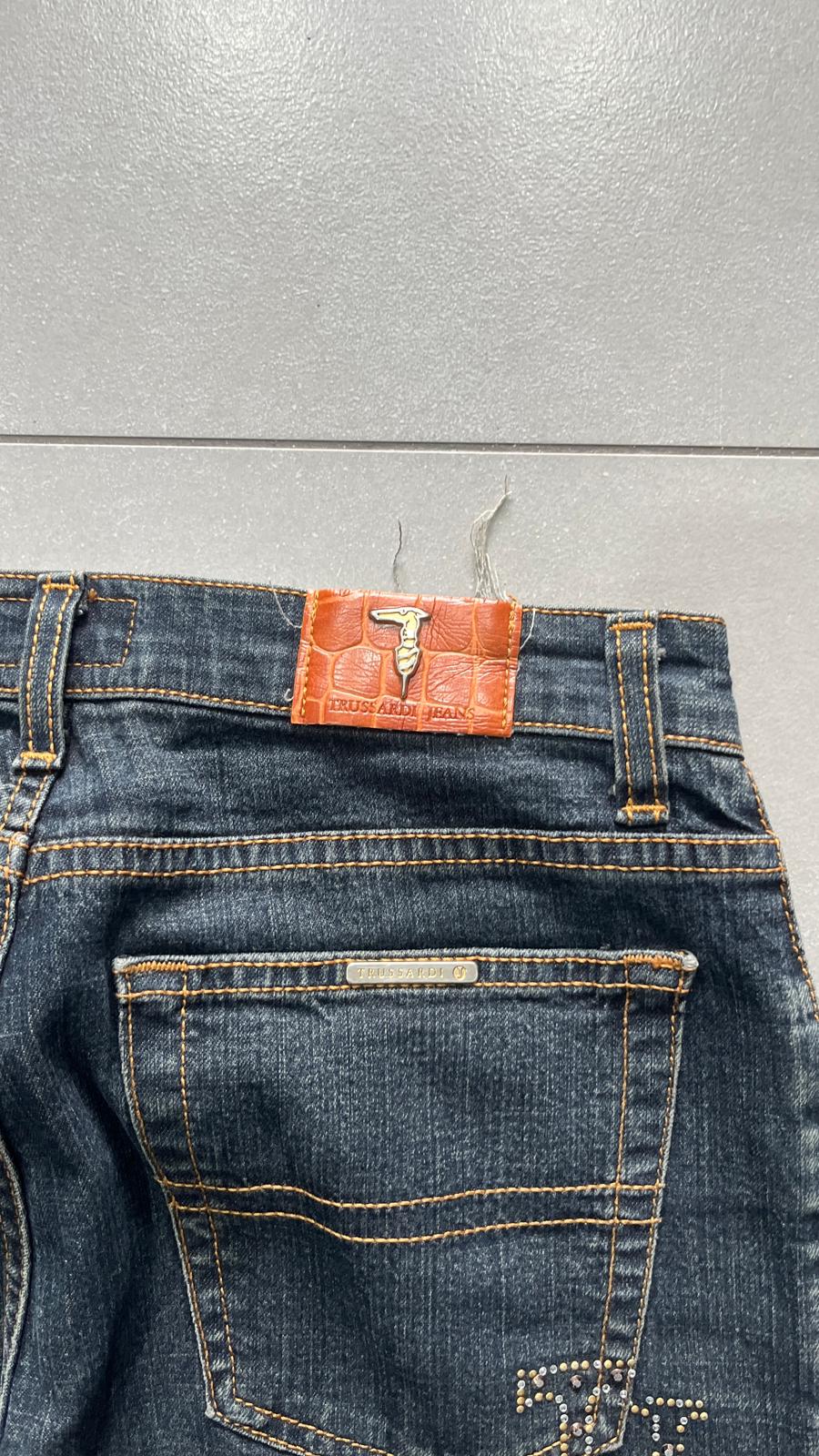 Denim Jeans Trussardi Particular Straight / Slim Fit Blu Navy (XS)