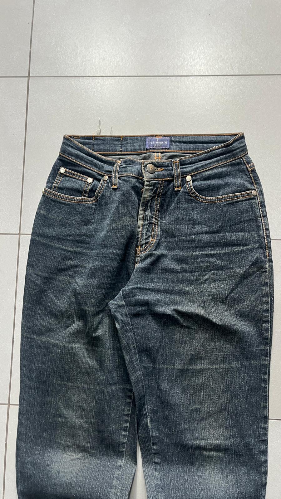 Denim Jeans Trussardi Particular Straight / Slim Fit Blu Navy (XS)
