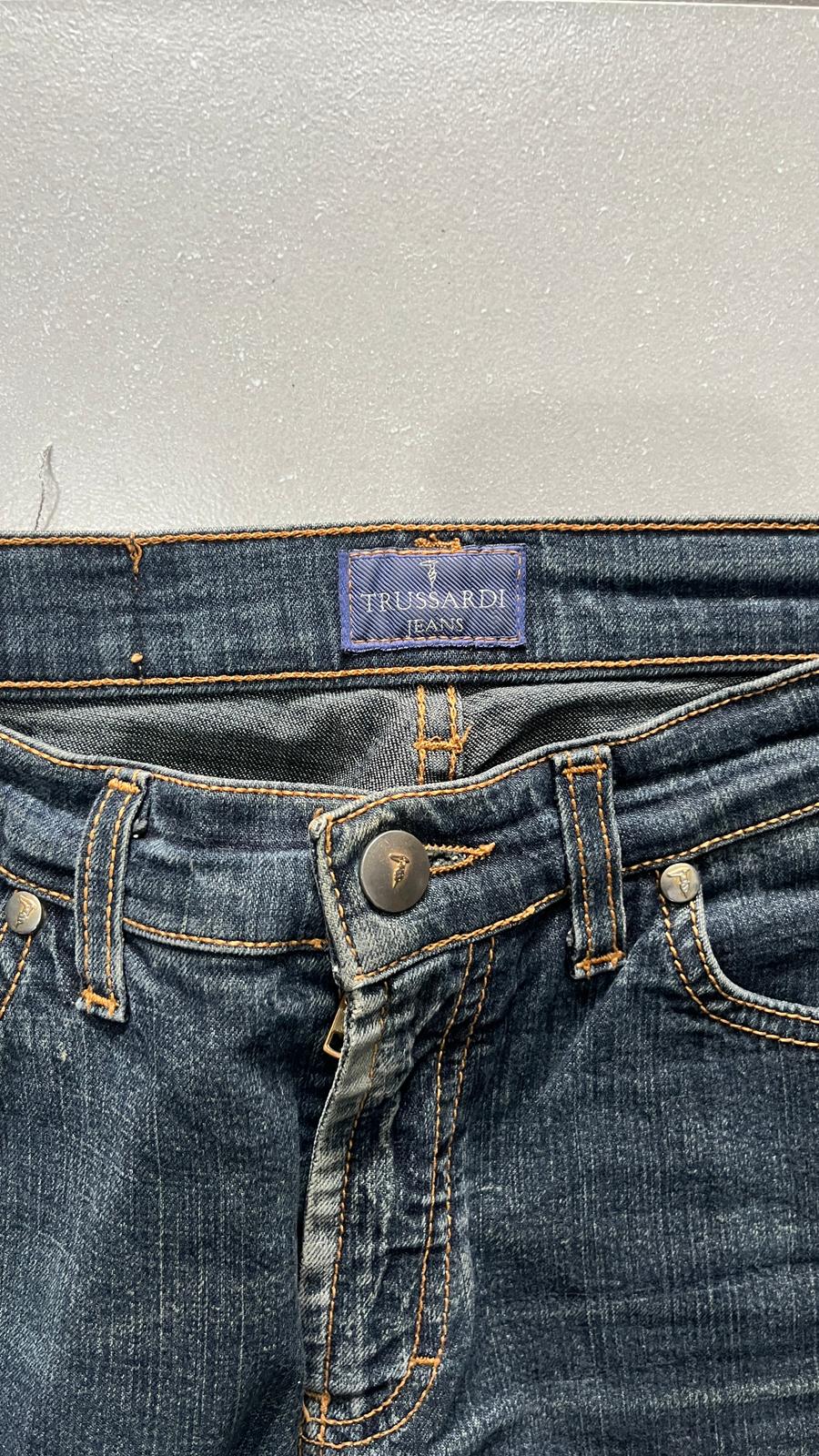 Denim Jeans Trussardi Particular Straight / Slim Fit Blu Navy (XS)