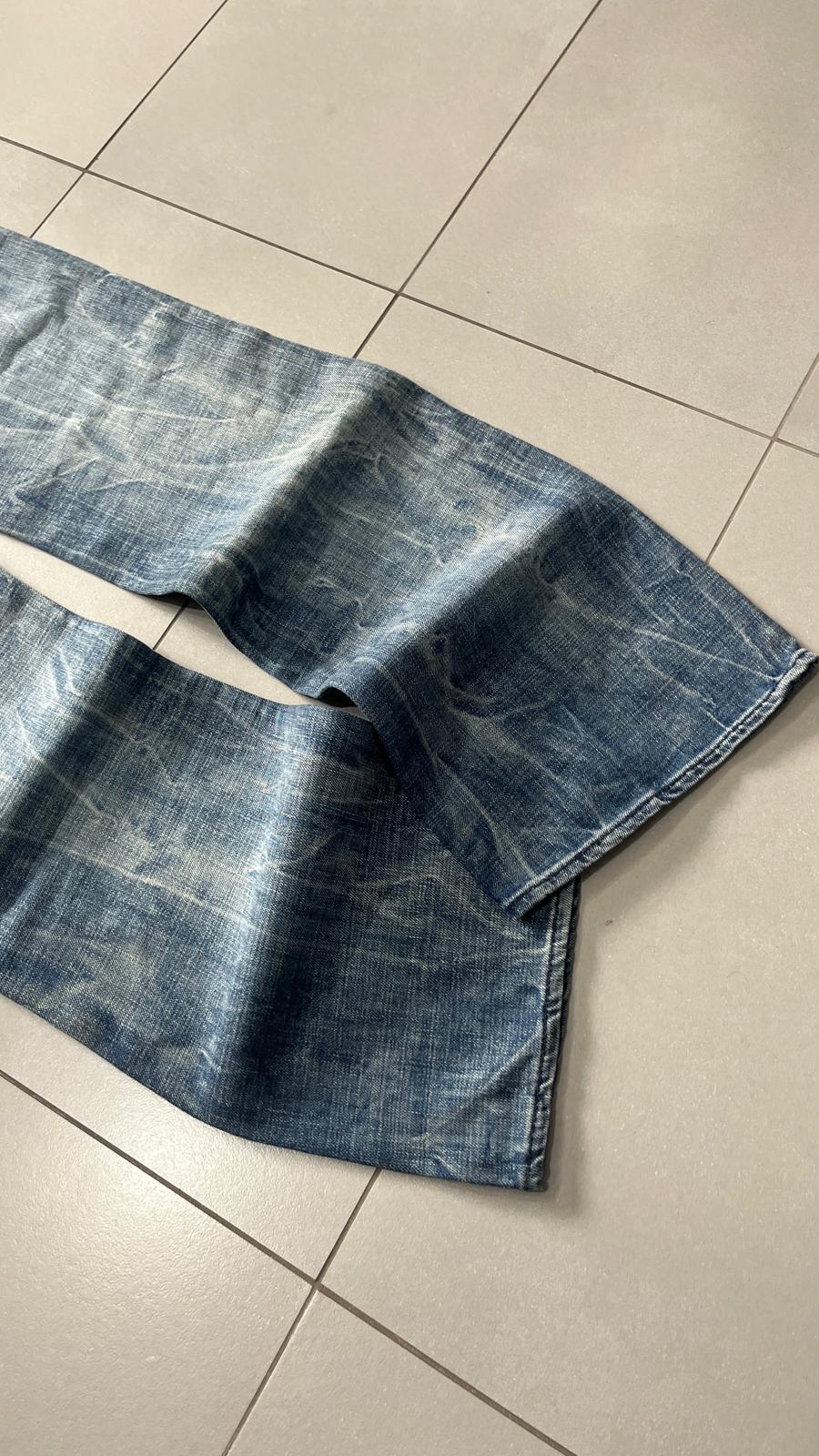Denim Energie Washed Marmorizzato Baggy Fit Flare (M)