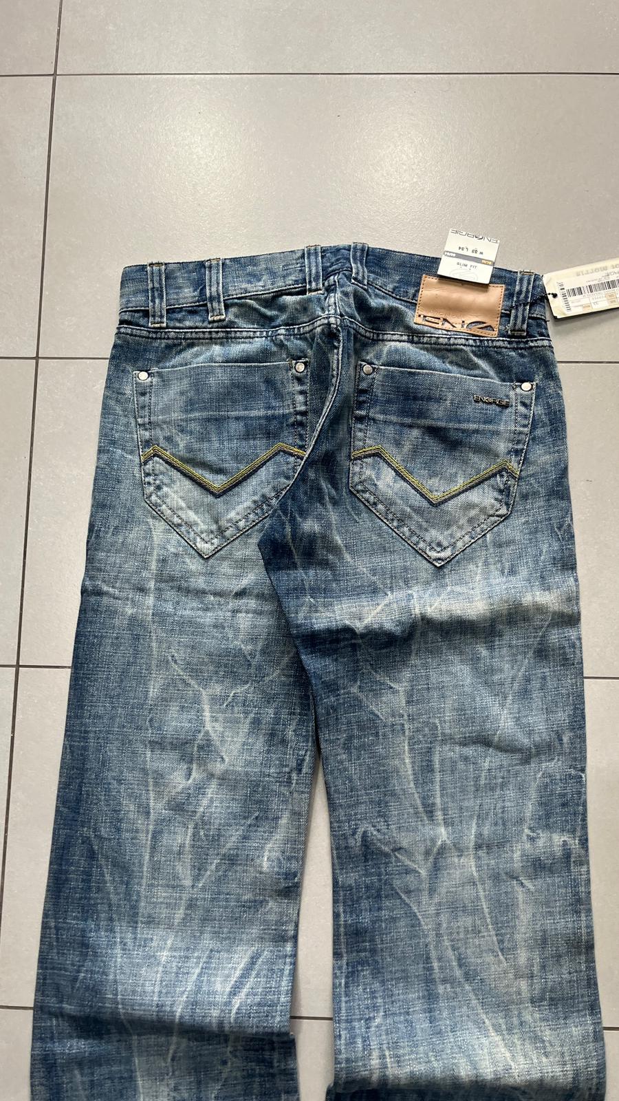 Denim Energie Washed Marmorizzato Baggy Fit Flare (M)