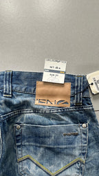 Denim Energie Washed Marmorizzato Baggy Fit Flare (M)