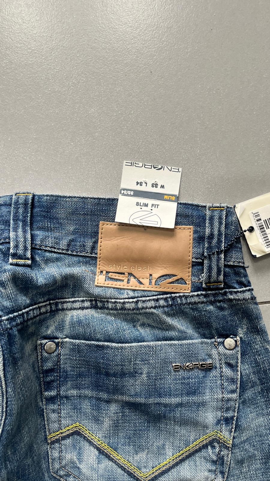 Denim Energie Washed Marmorizzato Baggy Fit Flare (M)