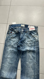Denim Energie Washed Marmorizzato Baggy Fit Flare (M)