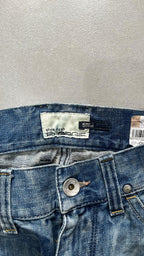 Denim Energie Washed Marmorizzato Baggy Fit Flare (M)