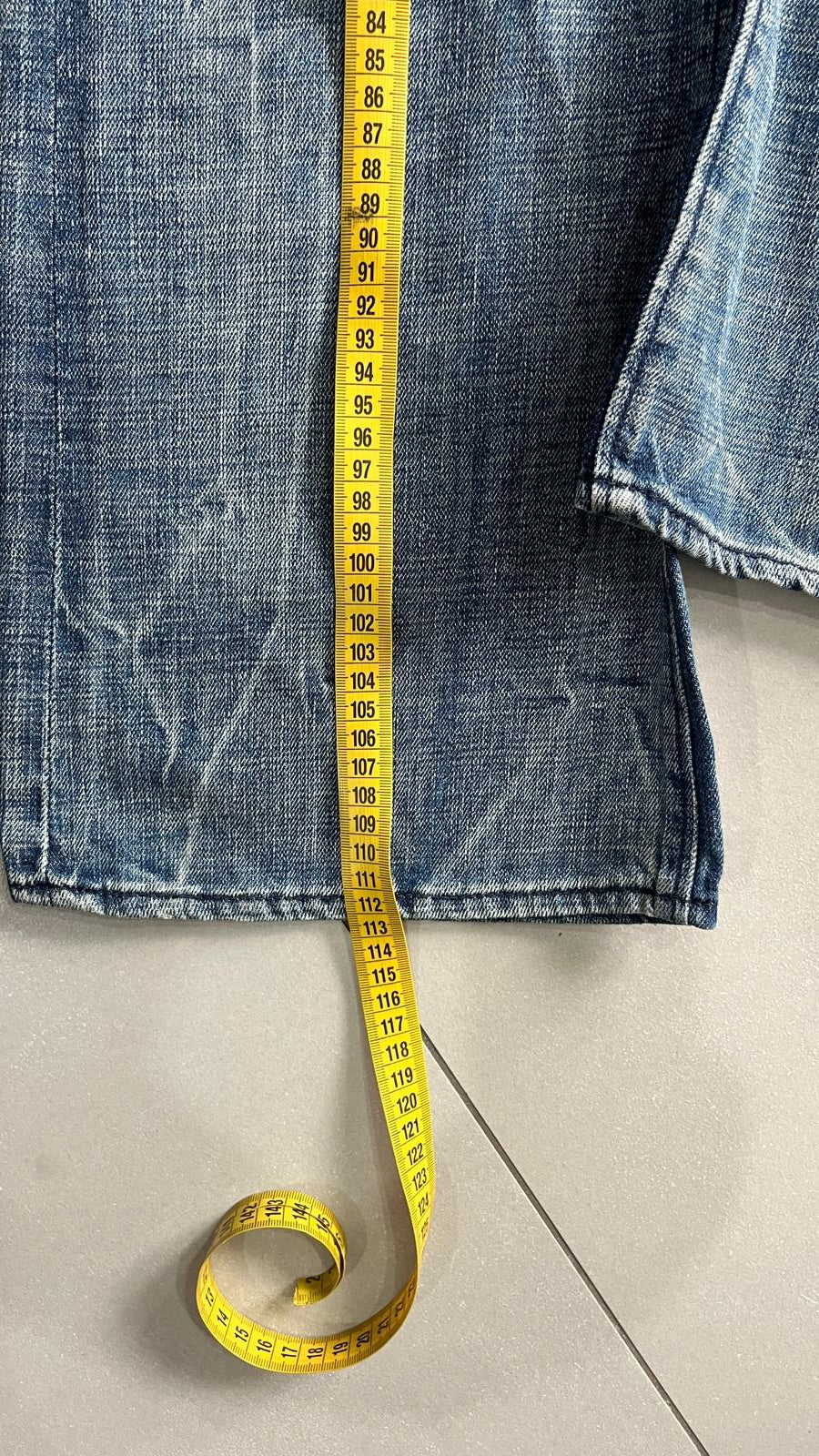 Denim Energie Washed Marmorizzato Baggy Fit Flare (M)