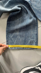 Denim Energie Washed Marmorizzato Baggy Fit Flare (M)