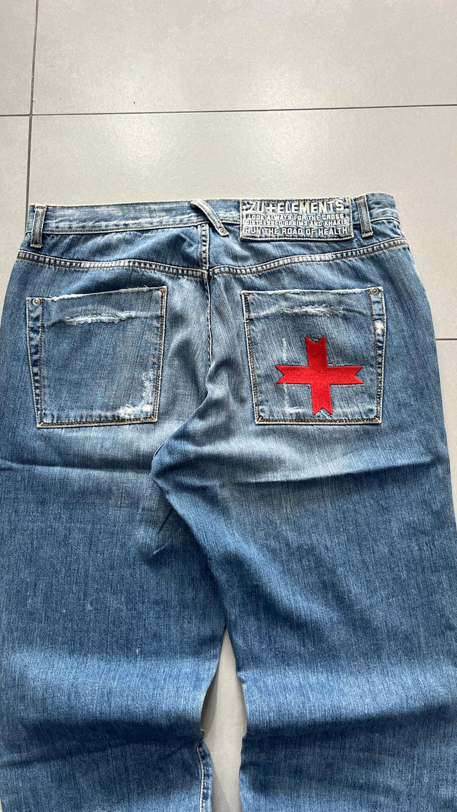 Denim Jeans Baggy Fit ZuElements Embroidered (L)