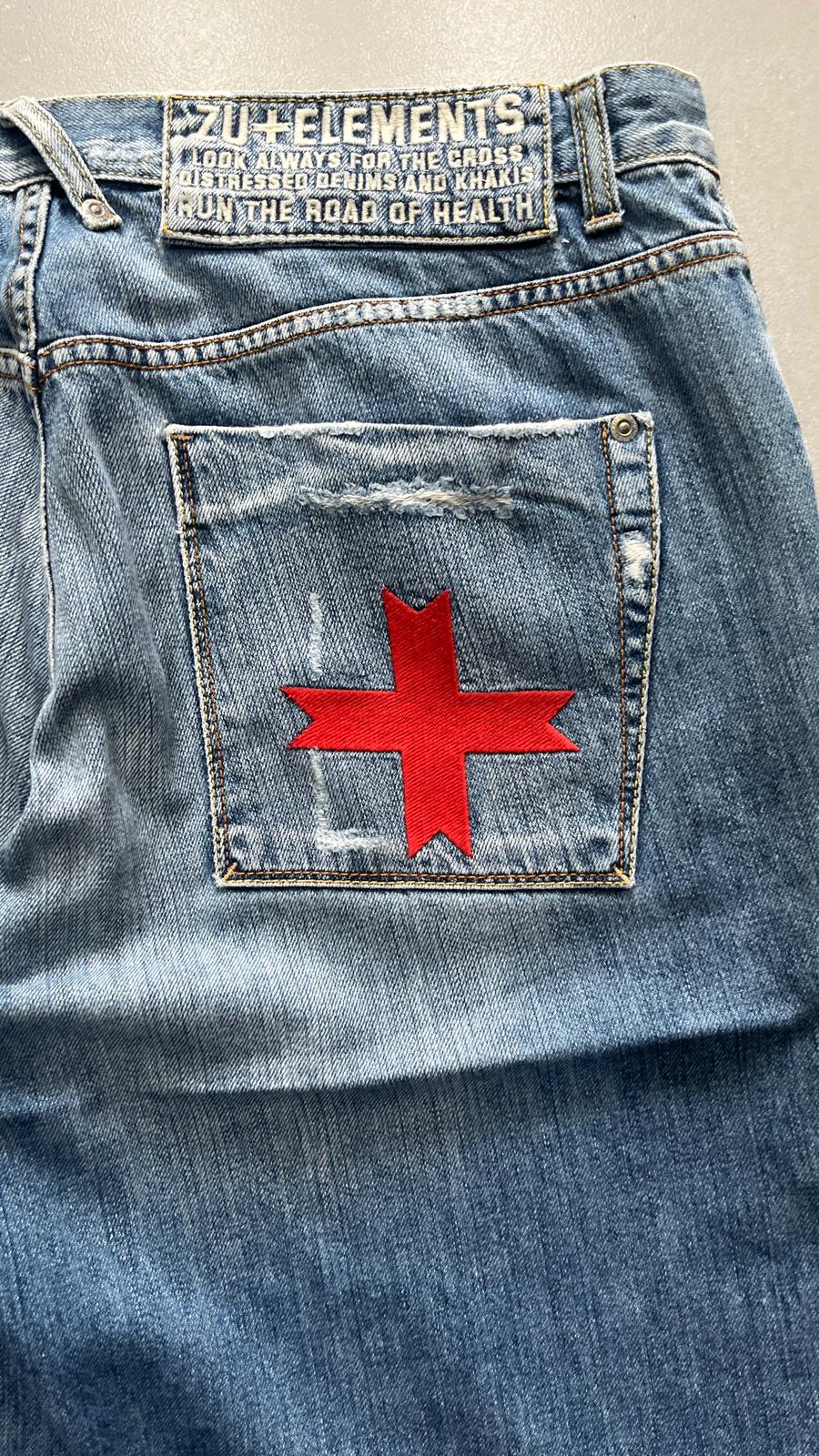 Denim Jeans Baggy Fit ZuElements Embroidered (L)
