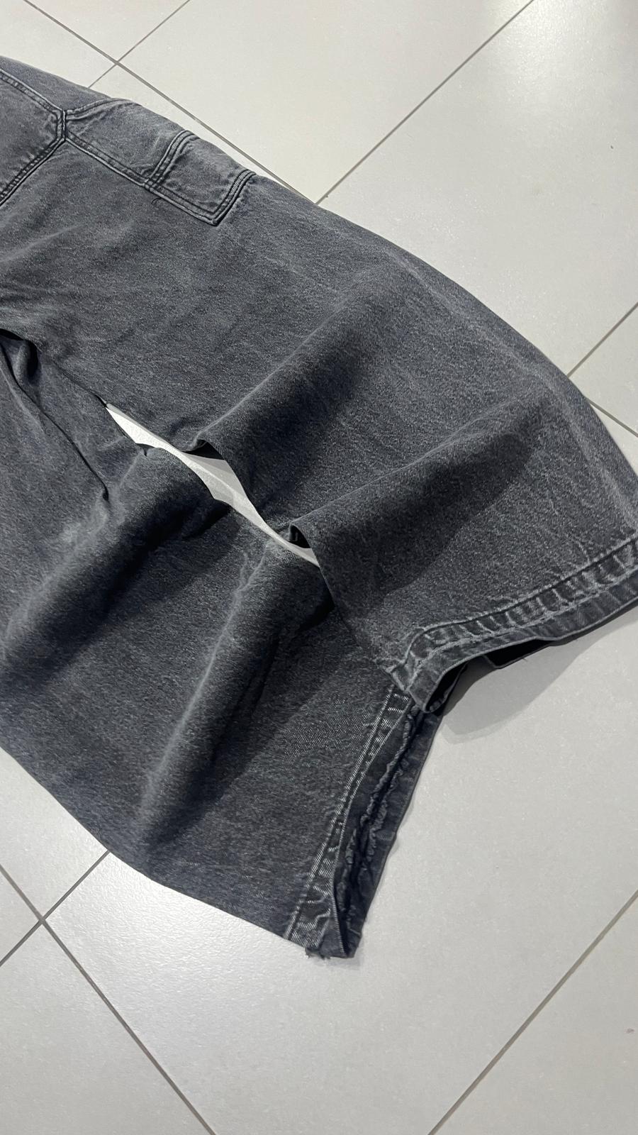 Denim Jeans Super Baggy Fit Black / Grey (XS)
