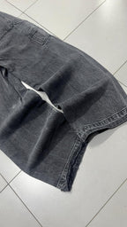 Denim Jeans Super Baggy Fit Black / Grey (XS)