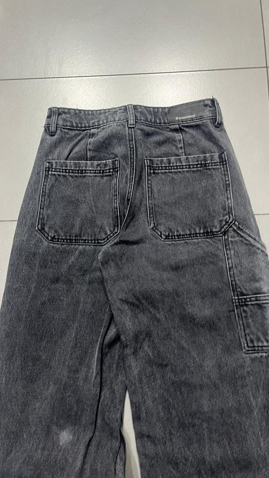 Denim Jeans Super Baggy Fit Black / Grey (XS)