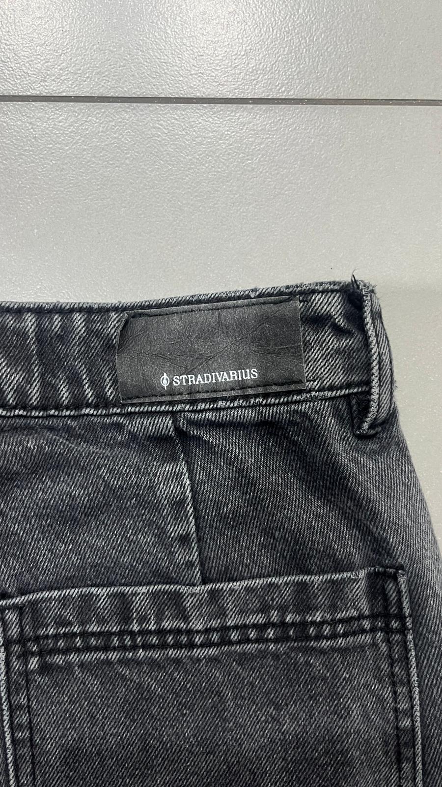 Denim Jeans Super Baggy Fit Black / Grey (XS)