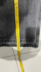 Denim Jeans Super Baggy Fit Black / Grey (XS)
